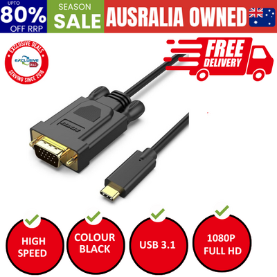 USB C to VGA 1.8m (6 Feet) Cable