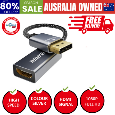 4K DisplayPort to HDMI Adapter - High-Speed & Durable