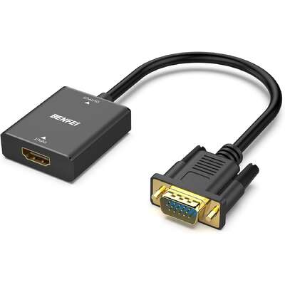 HDMI to VGA Adapter - High-Performance with Audio Jack