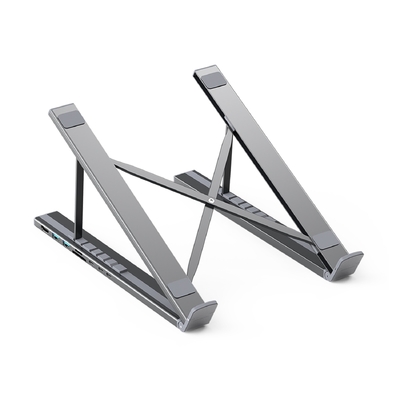 HUB-M48 7-in-1 Hub + Foldable Laptop stand USB-C with PD Charging