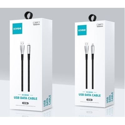 KIVEE CB103 iPhone Charging Cable 1M Black/Silver