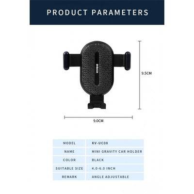 KIVEE UC08 Car Gravity holder Black