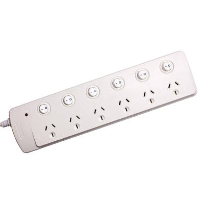 6 Way Powerboard with Individual Switches 