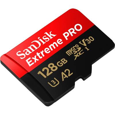 SANDISK  SDSQXCY-128G-GN6MA TF Extreme PRO A2 V30 UHS-I/U3 170R/90W WITH SD ADAPTER