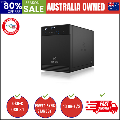 Isingle Enclosure For 4X Hdd/Ssd With Usb 3.1 (Gen 2) Type-C Interface And Fan