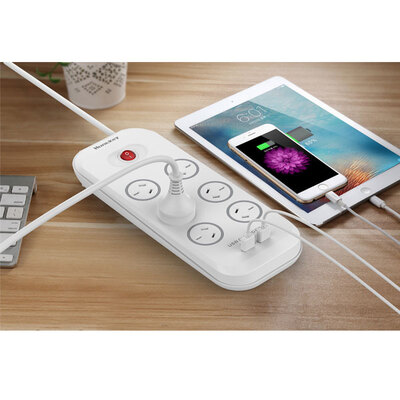 Huntkey 6-Outlet Surge Protector With 2 Usb Charging Outlets (Sac607)