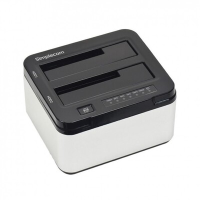 Dual Bay Usb 3.0 Aluminium Docking Station For 2.5" And 3.5" Sata Hdd Silver