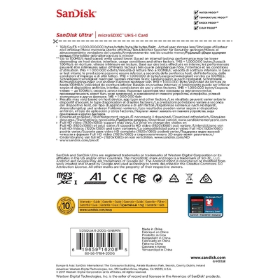 SANDISK SDSQUAR-200G-GN6MN Micro SDXC Ultra A1 Class 10 100mb/s NO adapter