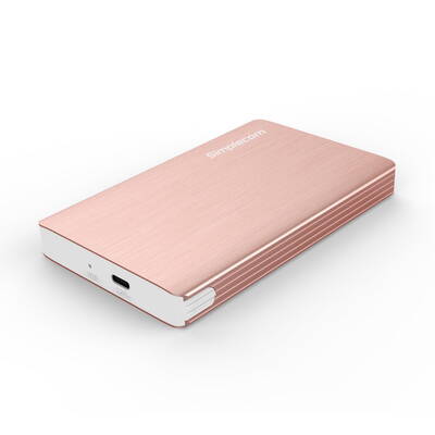 Simplecom SE220 Aluminium Tool-Free 2.5'' SATA HDD/SSD to USB 3.1 Type C Enclosure Rose Gold