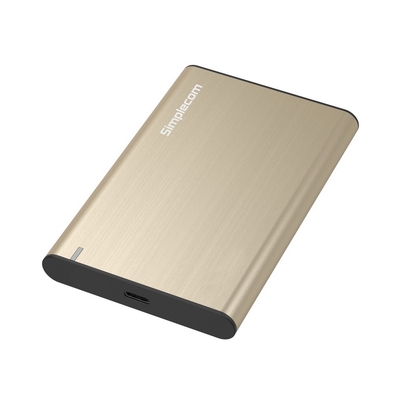 Aluminium 2.5'' Sata Hdd/Ssd To Usb 3.1 Enclosure Gold