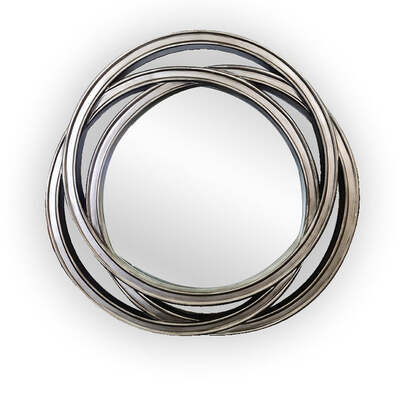 Trio Circle Mirror - Antique Silver 100Cm X 100Cm