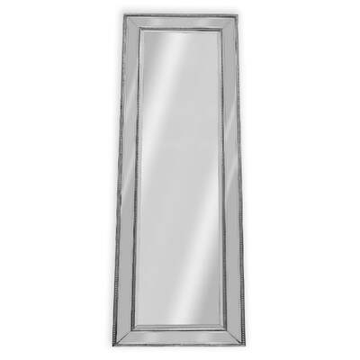 Medium Silver Beaded Framed Mirror - 70Cm X 170Cm