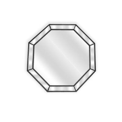 Black Beaded Framed Mirror - Octagon - 90Cm X 90Cm