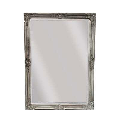 French Provincial Ornate Mirror - Antique Silver - Small 80cm x 110cm
