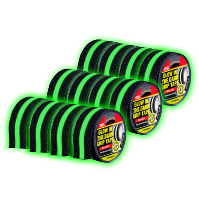 Handy Hardware 12Pce Grip Tape 8 Hour Glow In The Dark Grit Surface 5M