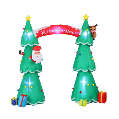 3m x 2.4m Christmas Tree Arch Self Inflating LED Lights