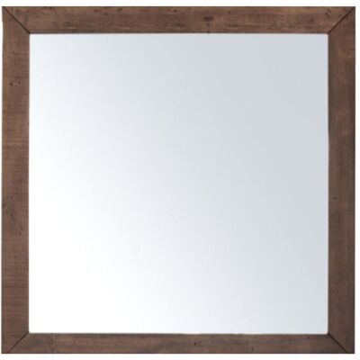 Dresser Mirror Vanity Dressing Table Solid Pine Wood Frame - Grey Stone
