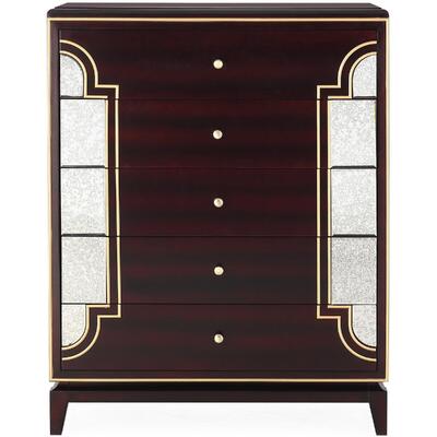 Antique Tallboy 5 Chest Of Drawers Solid Birch Wood Bed Storage Cabinet