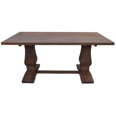 High Dining Table 200Cm French Provincial Pedestal Solid Timber Wood