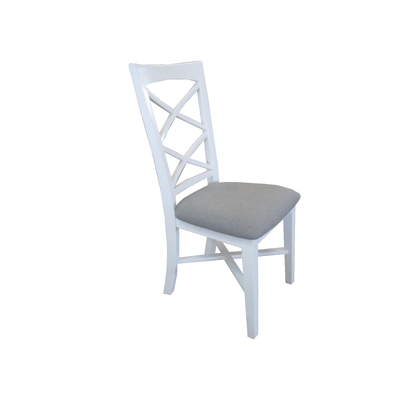 Dining Chair Set Of 2 Solid Acacia Timber Wood Hampton Furniture - White