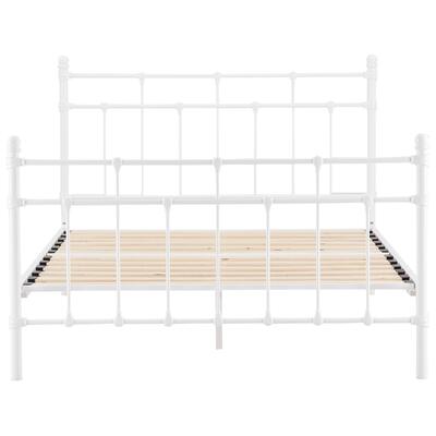Gracy King Single Bed Size Metal Frame Platform Mattress Base - White