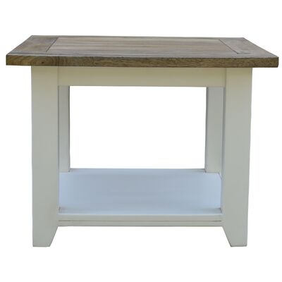 Side Sofa End Lamp Table 60Cm Solid Mango Wood Modern Furniture