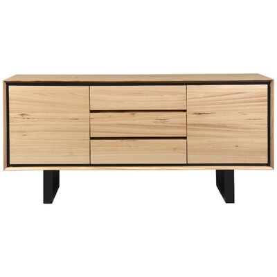 Buffet Table 180Cm 2 Door 3 Drawer Solid Messmate Timber Wood - Natural