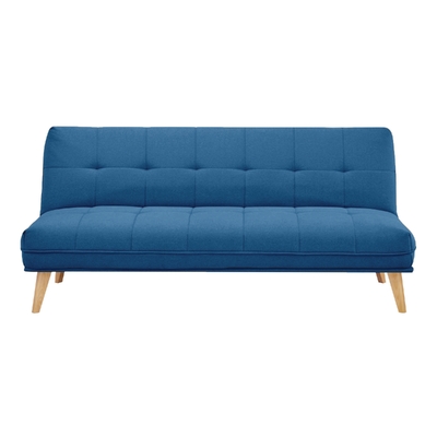3 Seater Sofa Queen Bed Fabric Uplholstered Lounge Couch - Blue