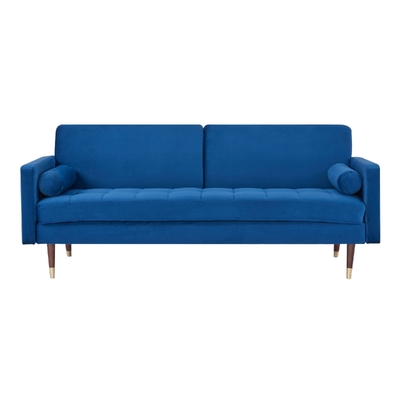 3 Seater Sofa Bed Fabric Uplholstered Lounge Couch - Dark Blue