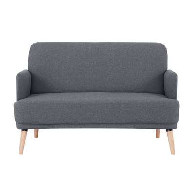 2 Seater Sofa Fabric Uplholstered Lounge Couch - Dark Grey