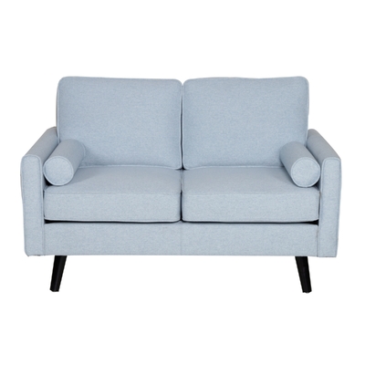 2 Seater Sofa Fabric Uplholstered Lounge Couch - Light Blue