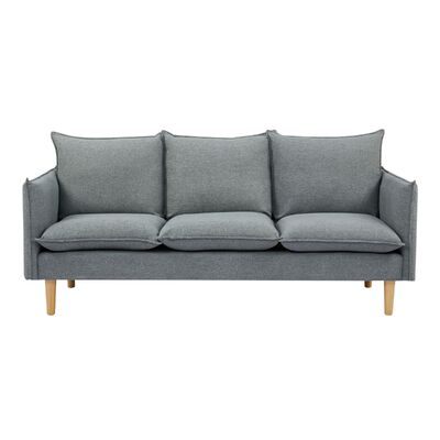 3 Seater Fabric Sofa Lounge Couch Dark Grey