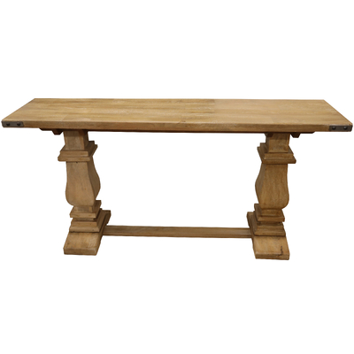 Console Entry Hallway Table 160Cm Pedestal Mango Wood - Honey Wash