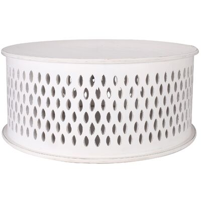 Wooden Round 80Cm Coffee Table - White