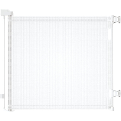 SafeGuard 1.5M Retractable Pet Gate for Indoor-Outdoor Security White