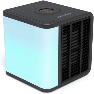 Personal Portable Air Cooler, Desktop Fan, Usb, Led Light, Black