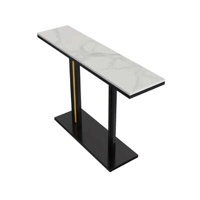 Pandora Stone Marble Console - Marble & Black