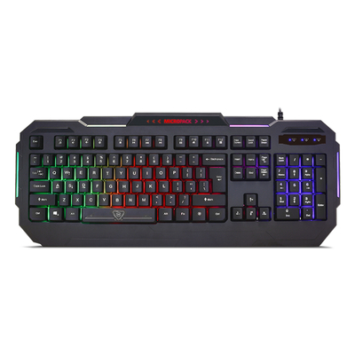 Rainbow Backlit Gaming Keyboard, Anti Ghosting Keys, Usb Interface