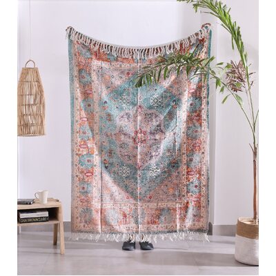 Luxury Rustic Cotton Wool Throw Blanket for Large Picnics, Valentine's Day, Mother's Day, Easter Gifts