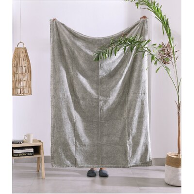 Cotton & Wool Throw Blanket | Large Picnic Rug | Valentine's Day, Mother's Day