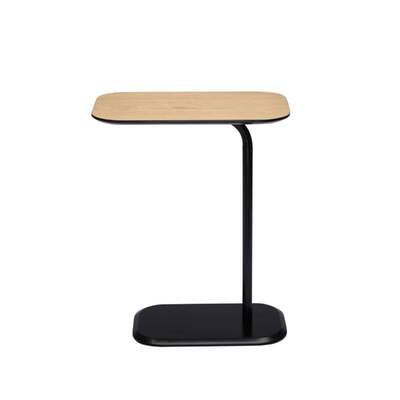Side Table In Black And Light Oak