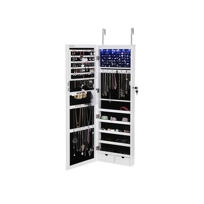 6 Leds Mirror Jewelry Cabinet