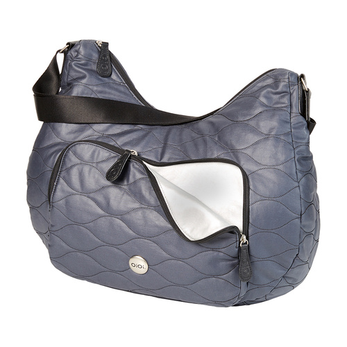 Indigo Cotton Quilt Pocket Slouch Hobo