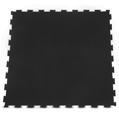 10mm Commercial Interlocking Rubber Gym Tile Mat (1m x 1m) - Set of 25