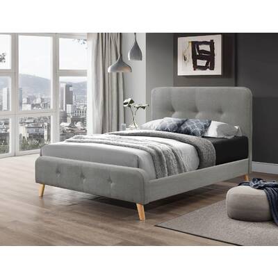 Albert Bedframe Queen Size Light Grey