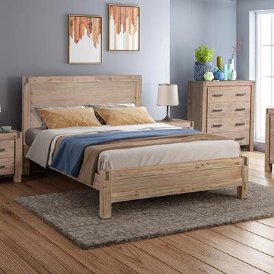 Java Bedframe King Single Size Oak