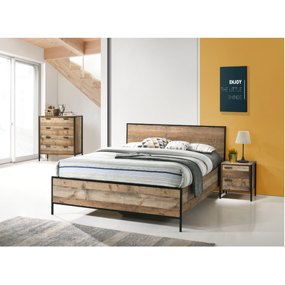 Mascot Bedframe Queen Size Oak