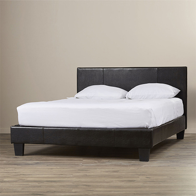 Mondeo PU Leather King Single Black Bed