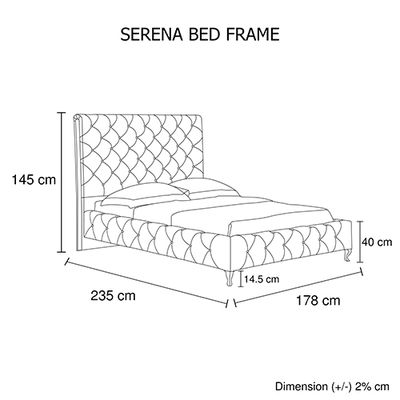 Bedframe Queen Size Black Colour