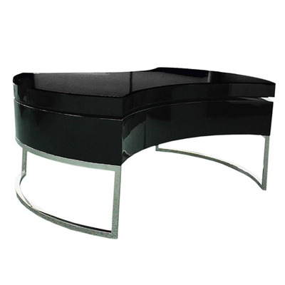 Coffee Table Round Adjustable Table Black Colour